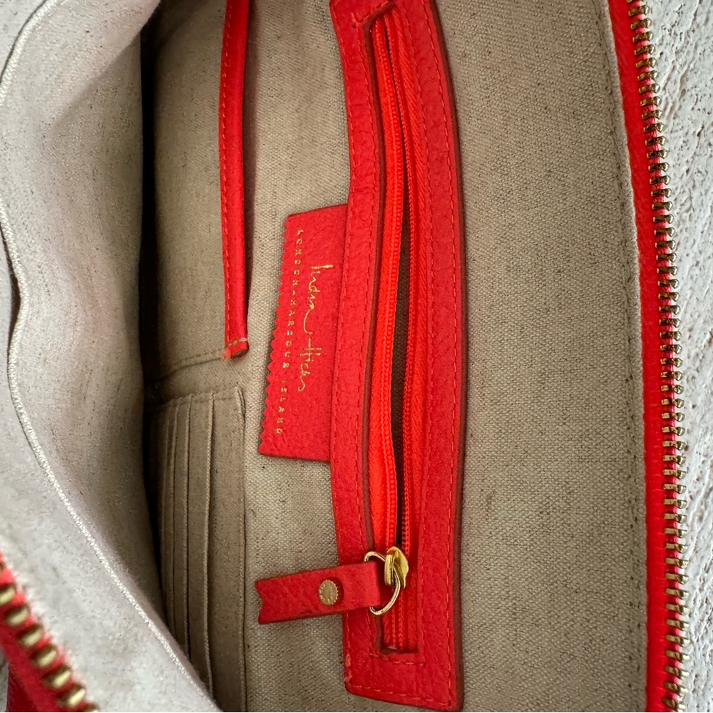 Vibrant Red Leather Pouch - Picture 2 of 4